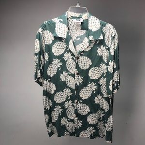 Hilo Hattie Pineapple Hawaiian Shirt XL